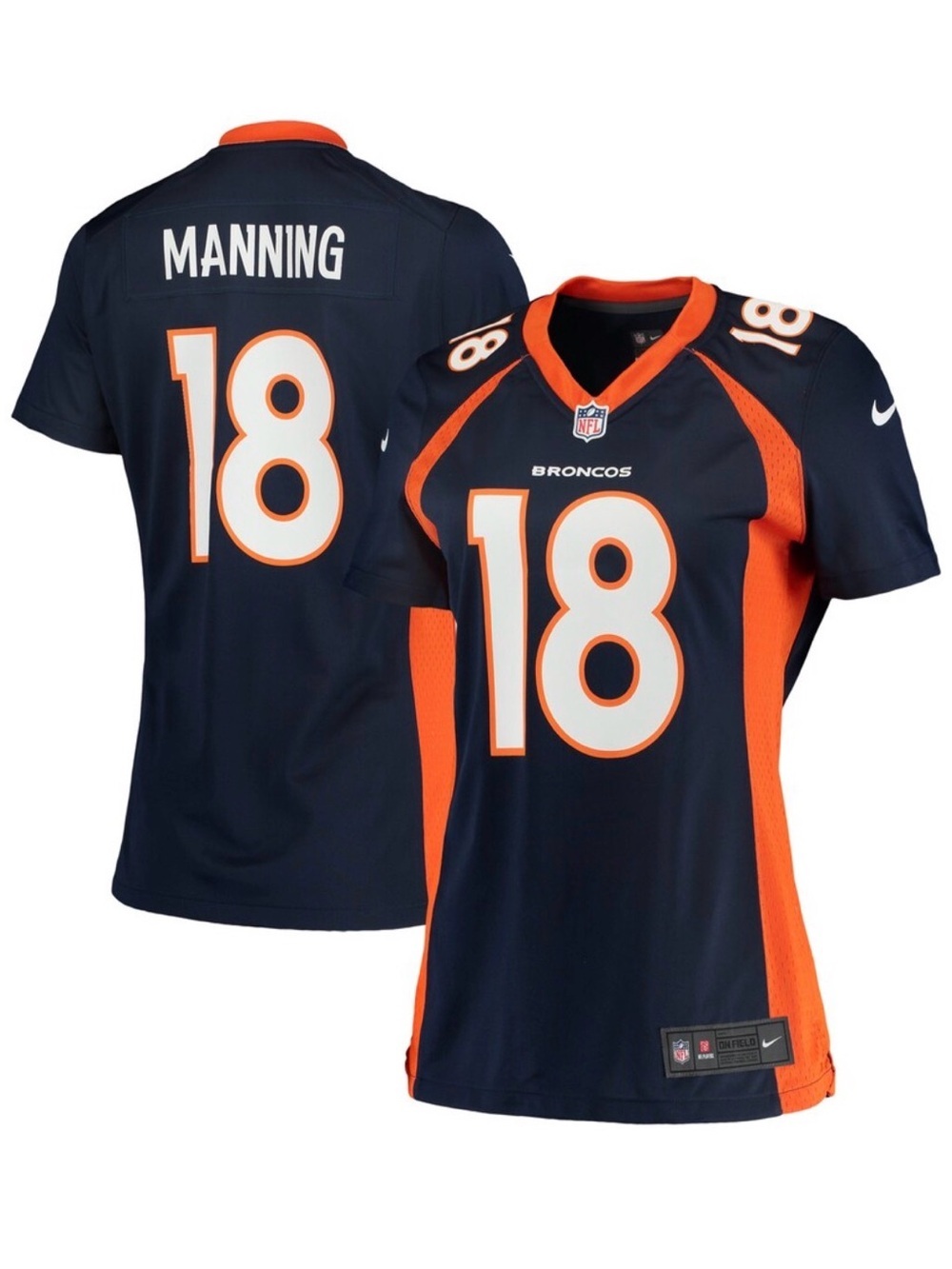 NFL Women’s Denver Broncos Peyton Manning Nike Navy&Orange #18 Jersey size